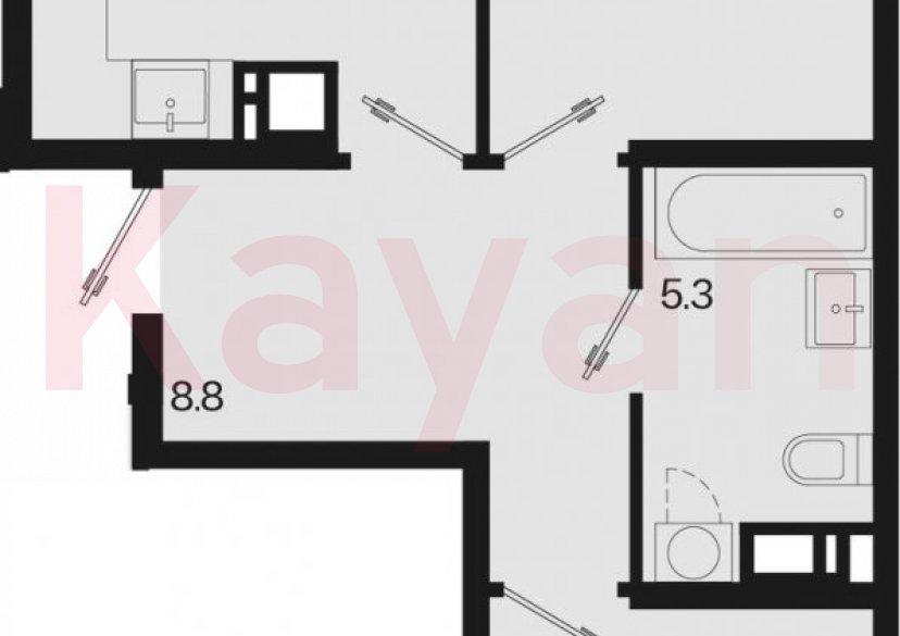 Продажа 2-комн. квартиры, 55.9 кв.м фото 0