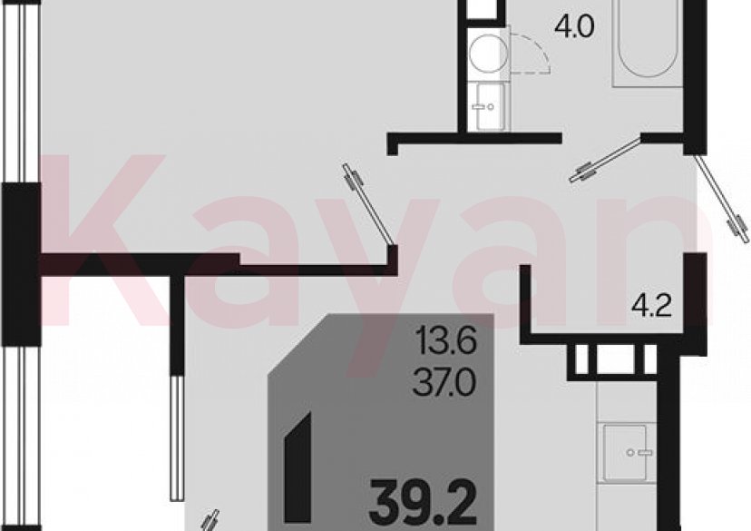 Продажа 2-комн. квартиры, 37 кв.м фото 0