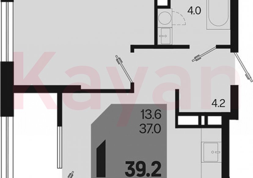 Продажа 2-комн. квартиры, 37 кв.м фото 0