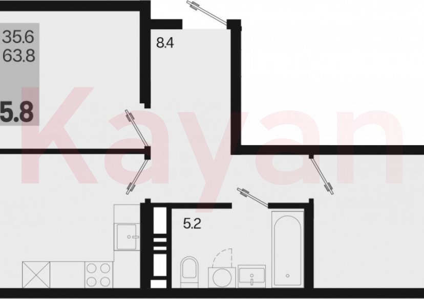 Продажа 2-комн. квартиры, 63.8 кв.м фото 0