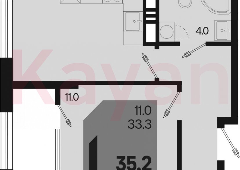 Продажа 1-комн. квартиры, 33.3 кв.м фото 0