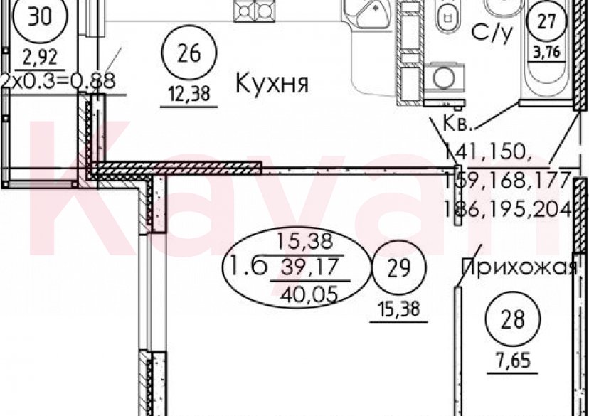 Продажа 1-комн. квартиры, 39.17 кв.м фото 0