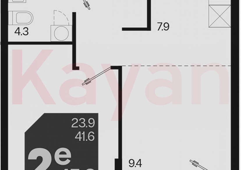 Продажа 2-комн. квартиры, 41.6 кв.м фото 0