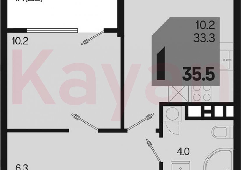 Продажа 1-комн. квартиры, 33.3 кв.м фото 0