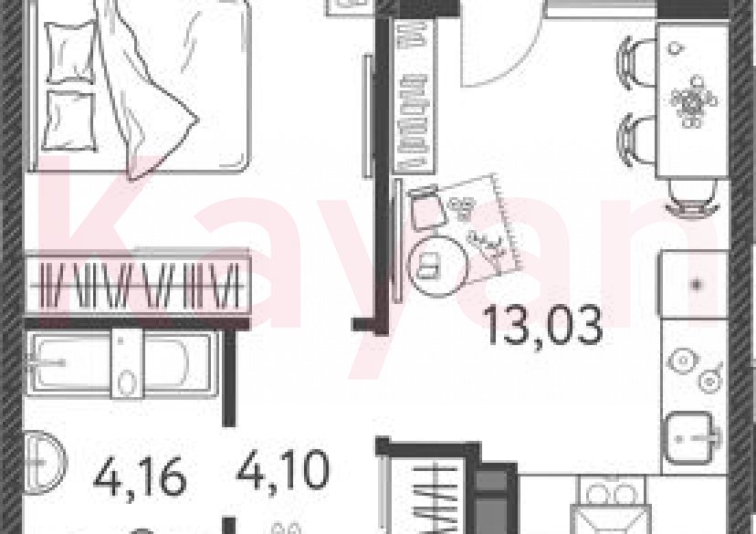 Продажа 1-комн. квартиры, 34.07 кв.м фото 0