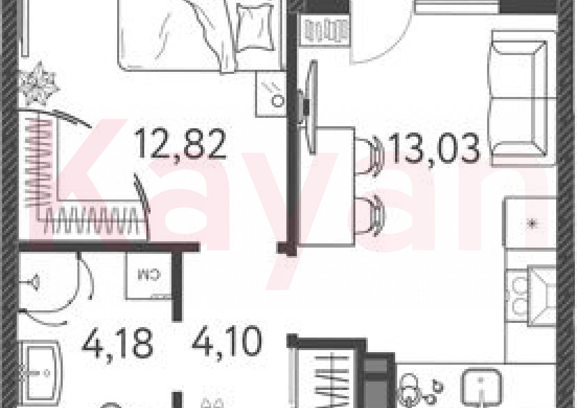 Продажа 2-комн. квартиры, 34.13 кв.м фото 0