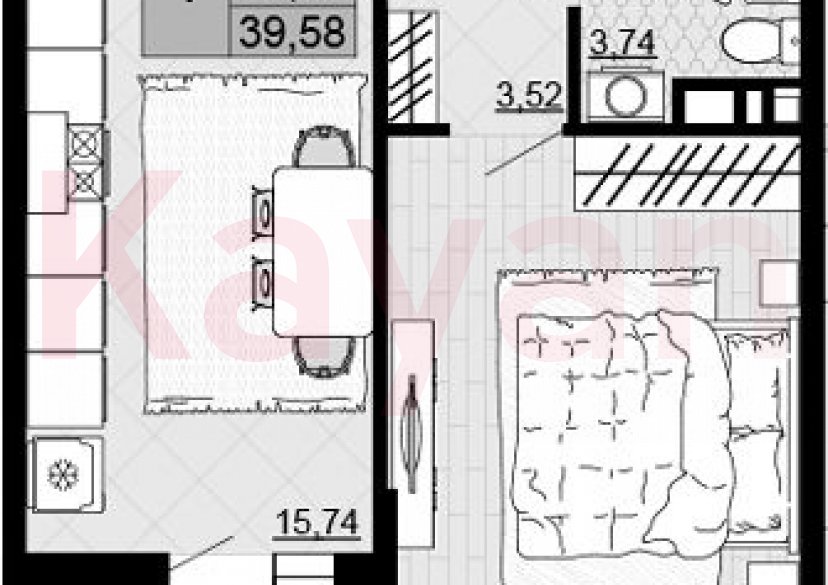 Продажа 1-комн. квартиры, 38.05 кв.м фото 0