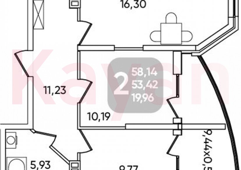 Продажа 3-комн. квартиры, 53.42 кв.м фото 0