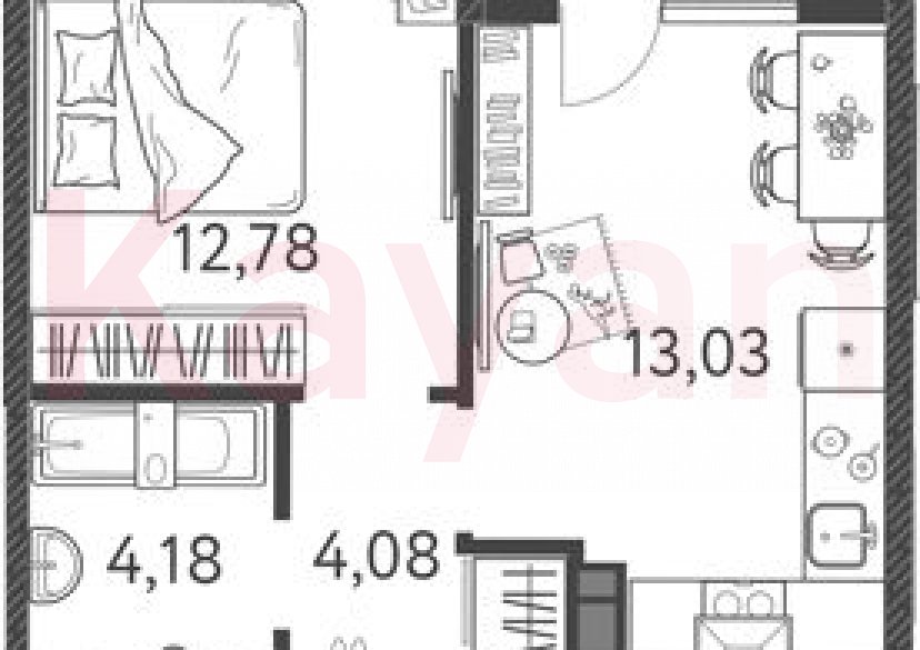 Продажа 1-комн. квартиры, 34.07 кв.м фото 0