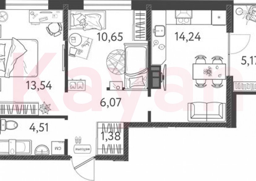 Продажа 3-комн. квартиры, 50.39 кв.м фото 0