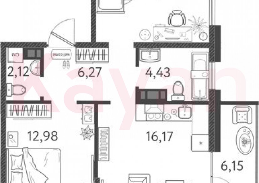 Продажа 3-комн. квартиры, 54.25 кв.м фото 0