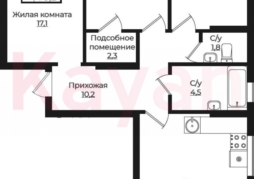 Продажа 4-комн. квартиры, 74.9 кв.м фото 0