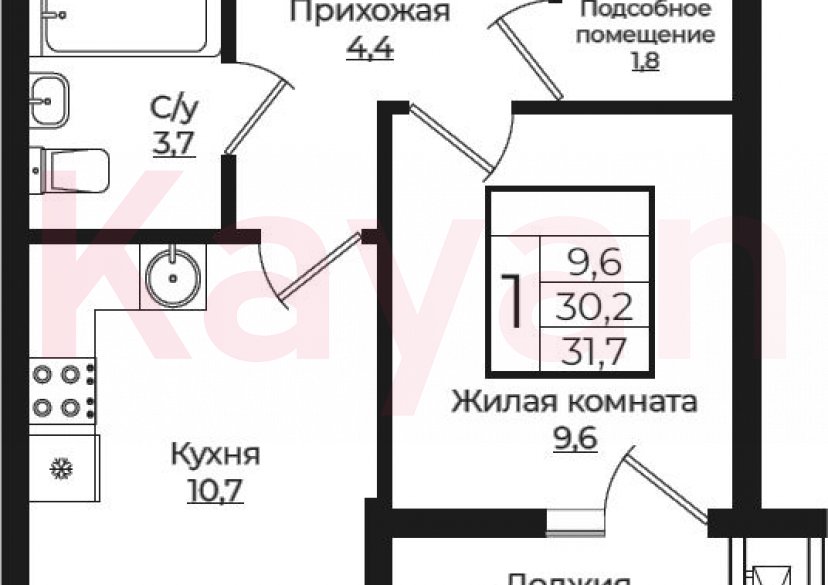 Продажа 1-комн. квартиры, 30.2 кв.м фото 0