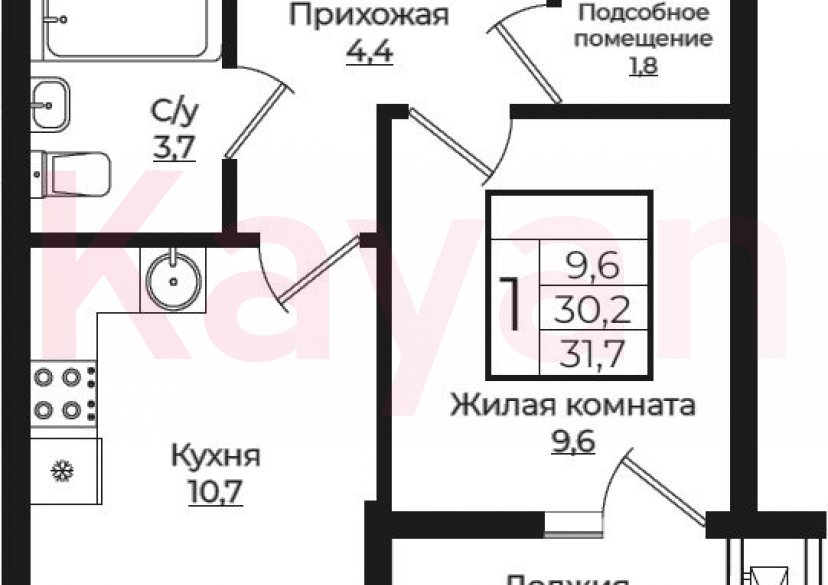 Продажа 1-комн. квартиры, 30.2 кв.м фото 0