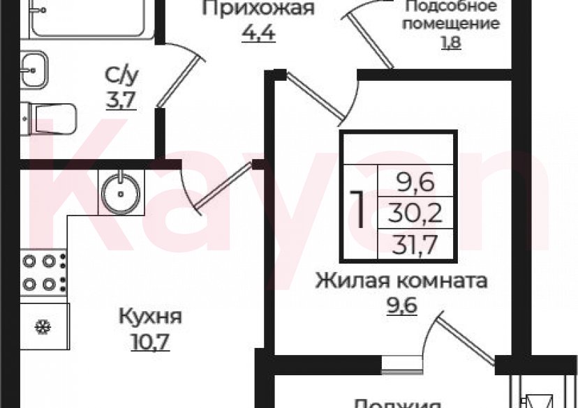 Продажа 1-комн. квартиры, 30.2 кв.м фото 0