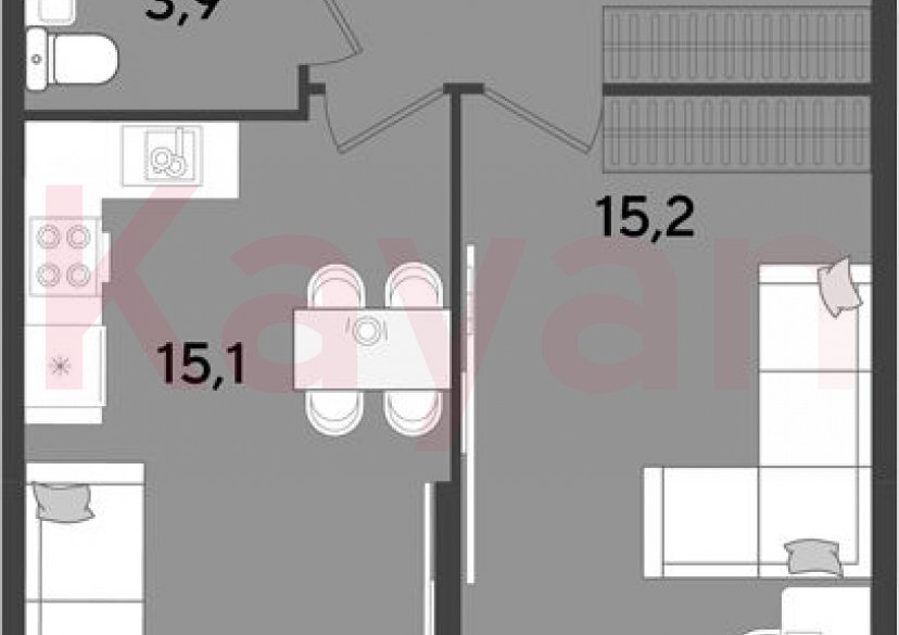 Продажа 2-комн. квартиры, 41.4 кв.м фото 0