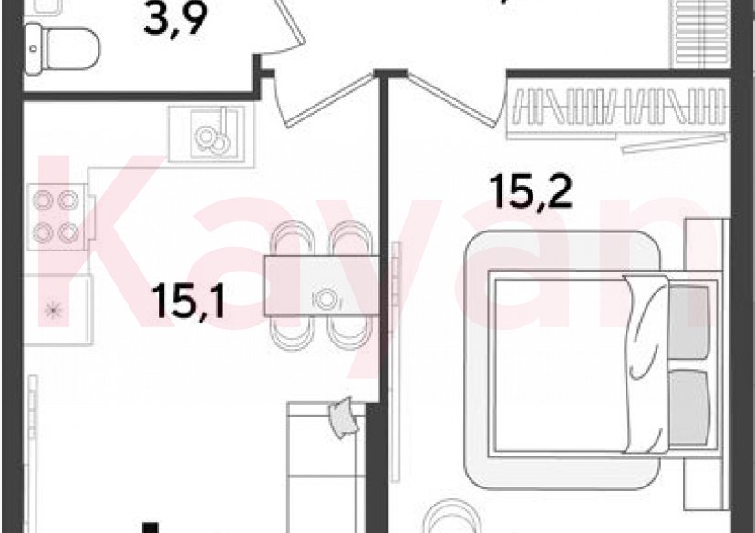 Продажа 2-комн. квартиры, 41.4 кв.м фото 0