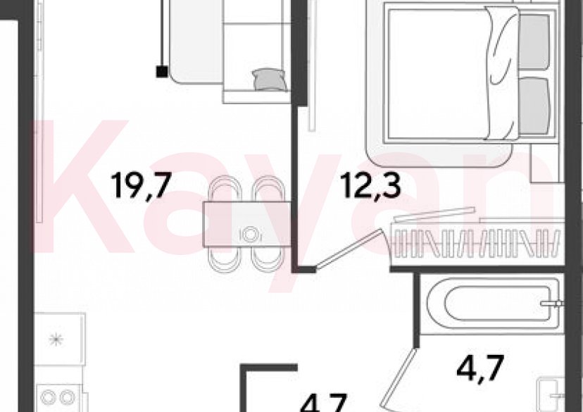 Продажа 2-комн. квартиры, 41.4 кв.м фото 0