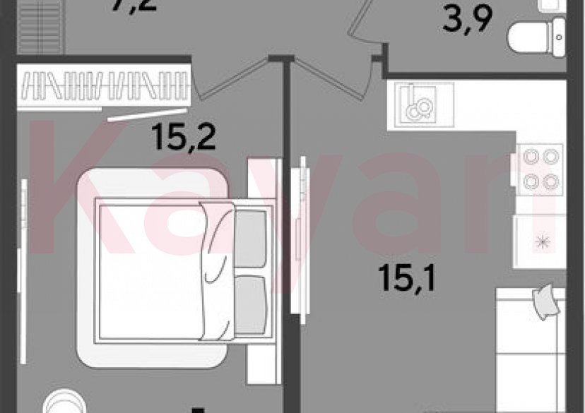 Продажа 2-комн. квартиры, 41.4 кв.м фото 0