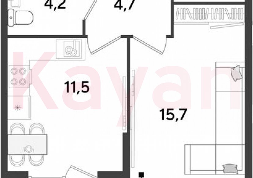 Продажа 1-комн. квартиры, 38.3 кв.м фото 0