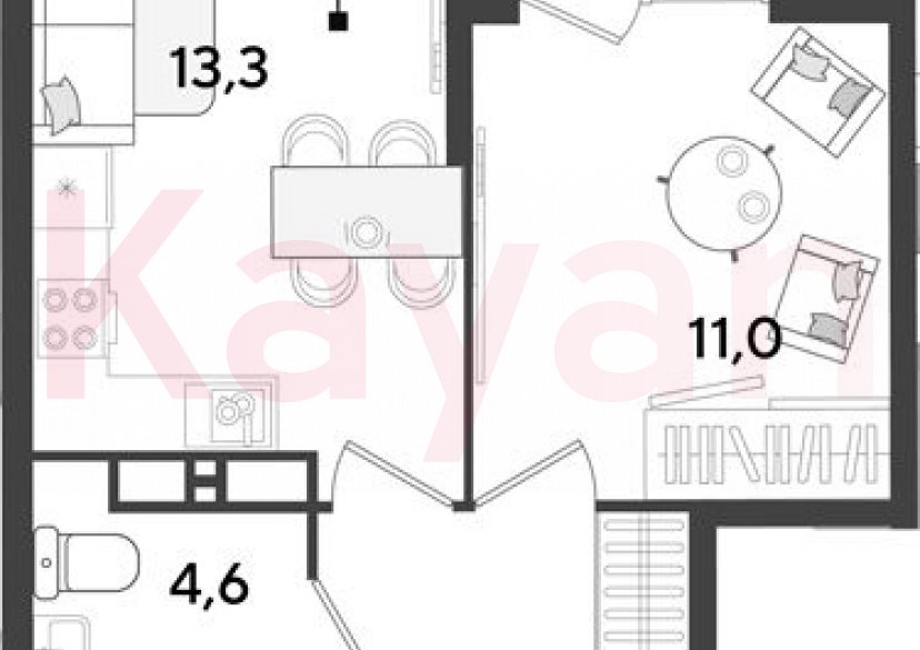 Продажа 1-комн. квартиры, 34.8 кв.м фото 0