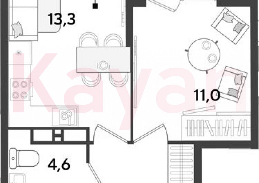 Продажа 1-комн. квартиры, 34.8 кв.м фото 0