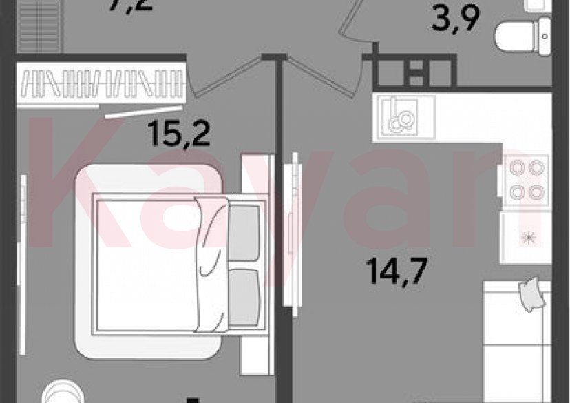 Продажа 1-комн. квартиры, 41 кв.м фото 0