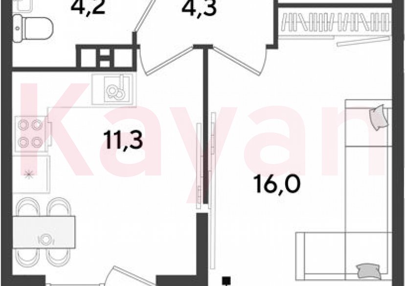 Продажа 1-комн. квартиры, 38 кв.м фото 0