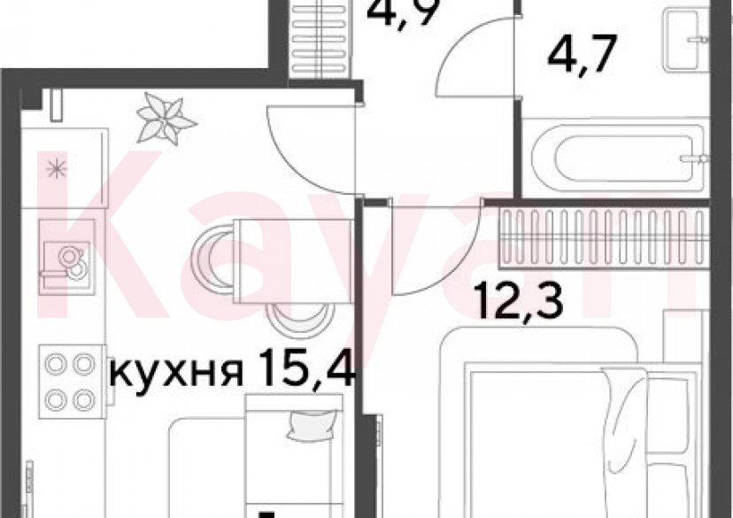 Продажа 2-комн. квартиры, 37.3 кв.м фото 0