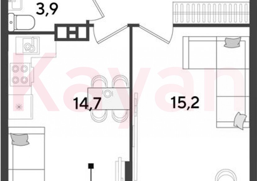 Продажа 1-комн. квартиры, 41 кв.м фото 0