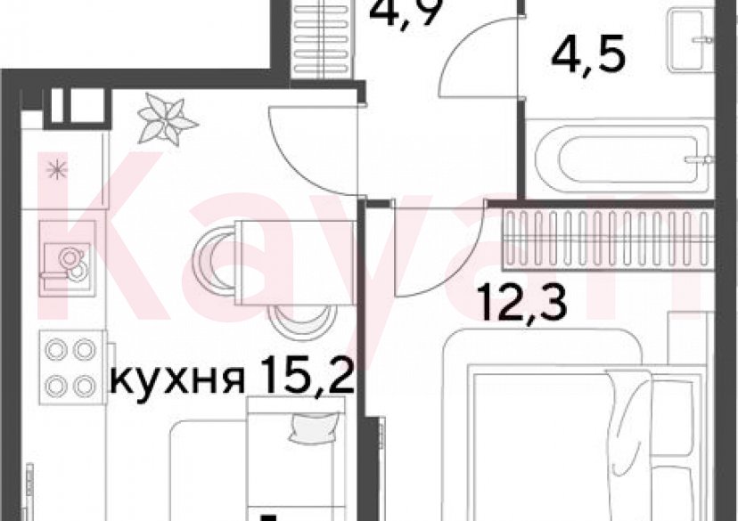 Продажа 2-комн. квартиры, 36.9 кв.м фото 0