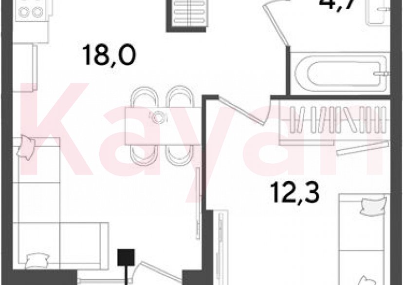 Продажа 2-комн. квартиры, 39.7 кв.м фото 0