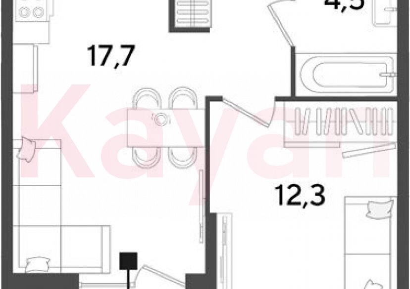 Продажа 2-комн. квартиры, 39.2 кв.м фото 0