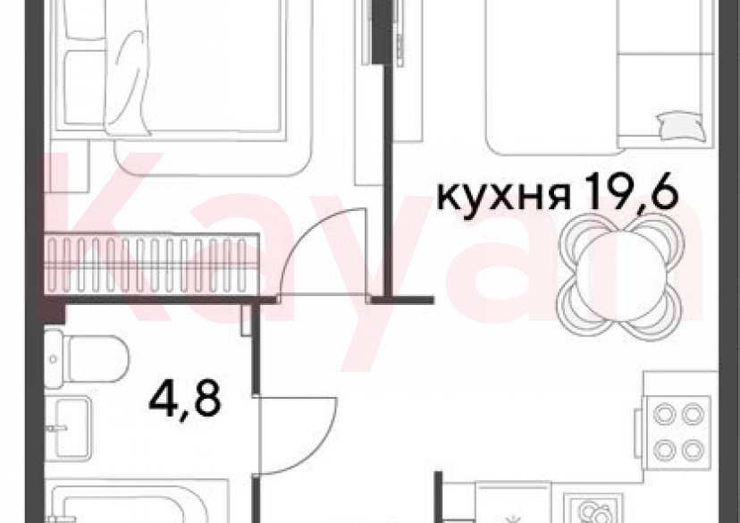 Продажа 2-комн. квартиры, 44.7 кв.м фото 0