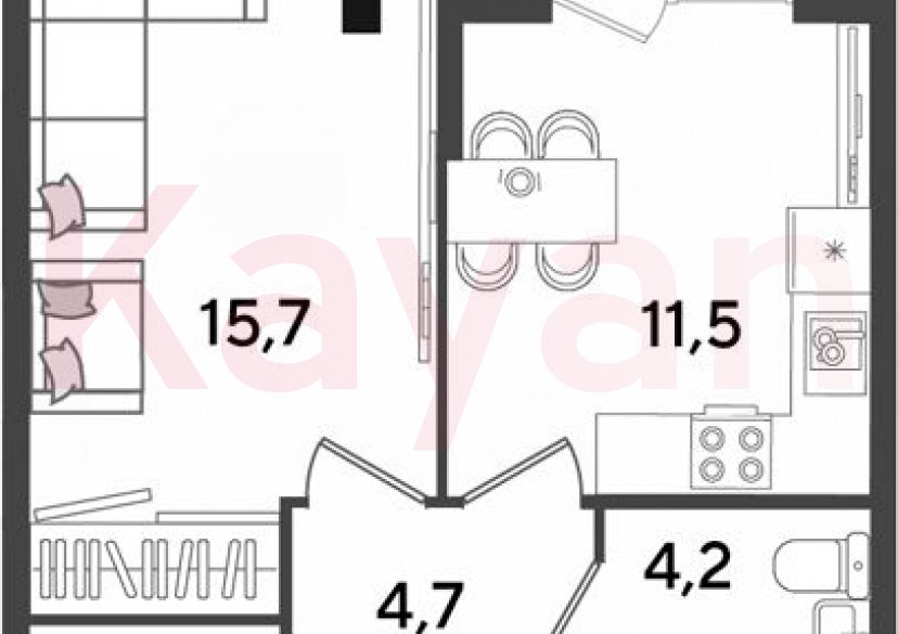 Продажа 1-комн. квартиры, 38.3 кв.м фото 0