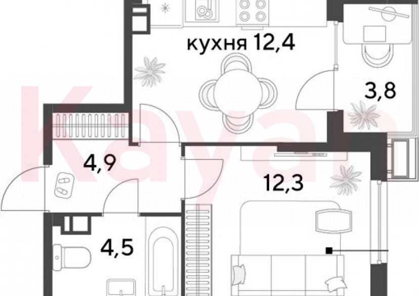 Продажа 1-комн. квартиры, 34.1 кв.м фото 0