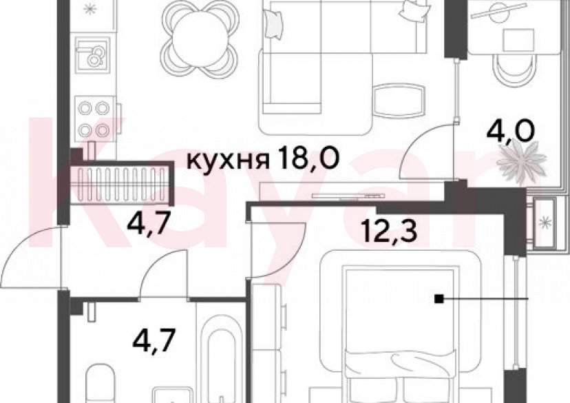 Продажа 2-комн. квартиры, 39.7 кв.м фото 0