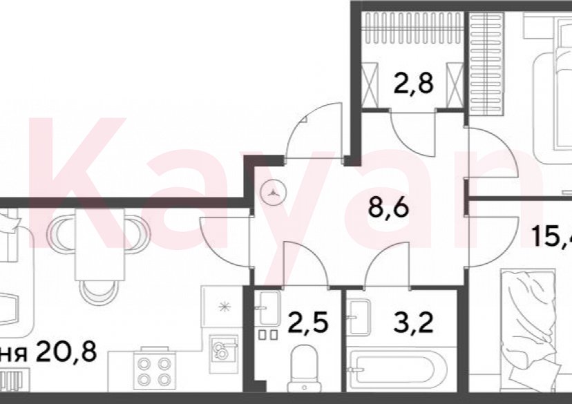 Продажа 3-комн. квартиры, 68.3 кв.м фото 0