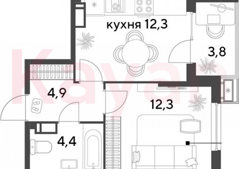 Продажа 1-комн. квартиры, 33.9 кв.м фото 0