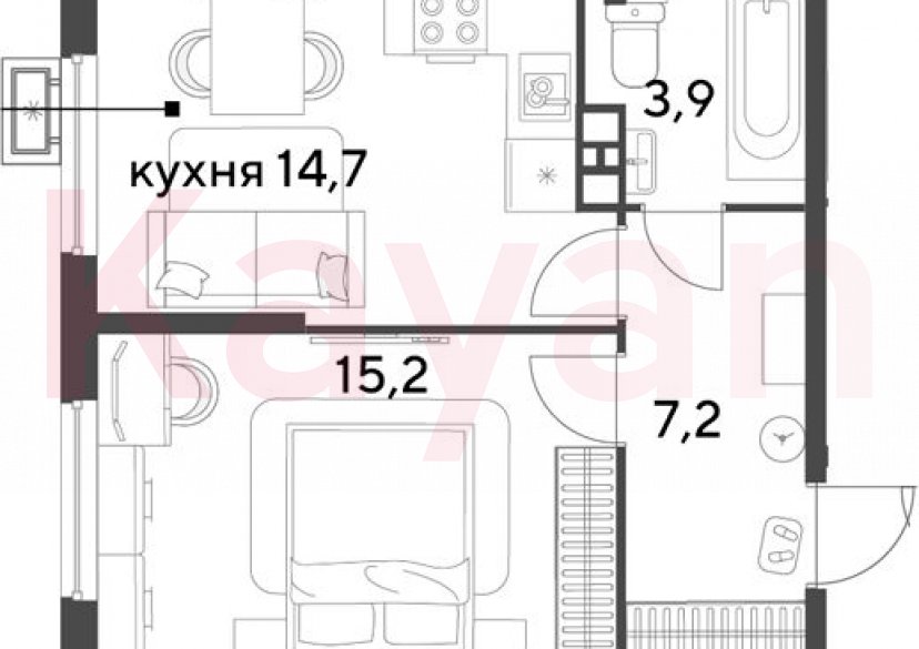 Продажа 1-комн. квартиры, 41 кв.м фото 0