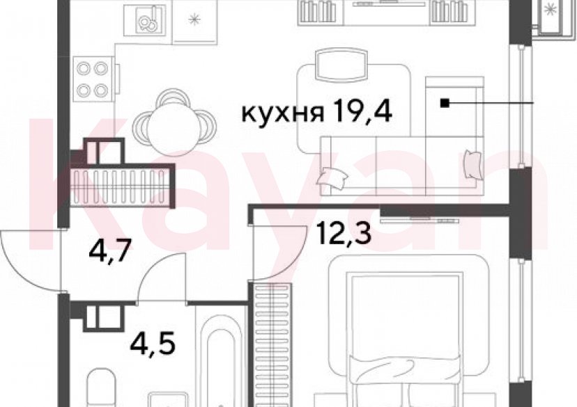 Продажа 2-комн. квартиры, 40.9 кв.м фото 0