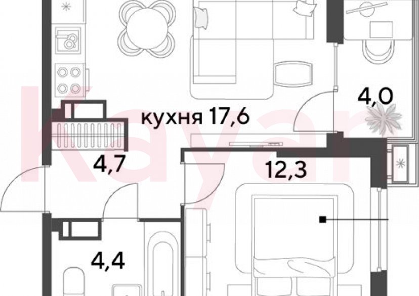 Продажа 2-комн. квартиры, 39 кв.м фото 0