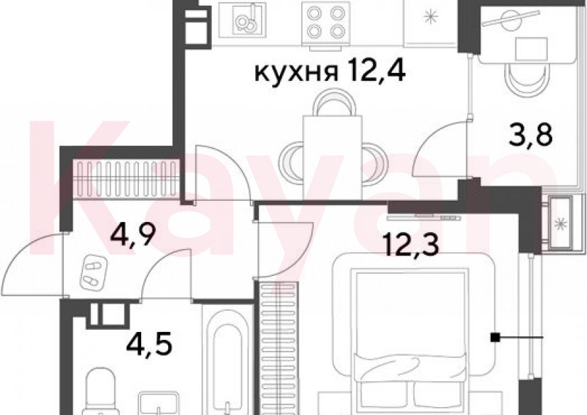 Продажа 1-комн. квартиры, 34.1 кв.м фото 0