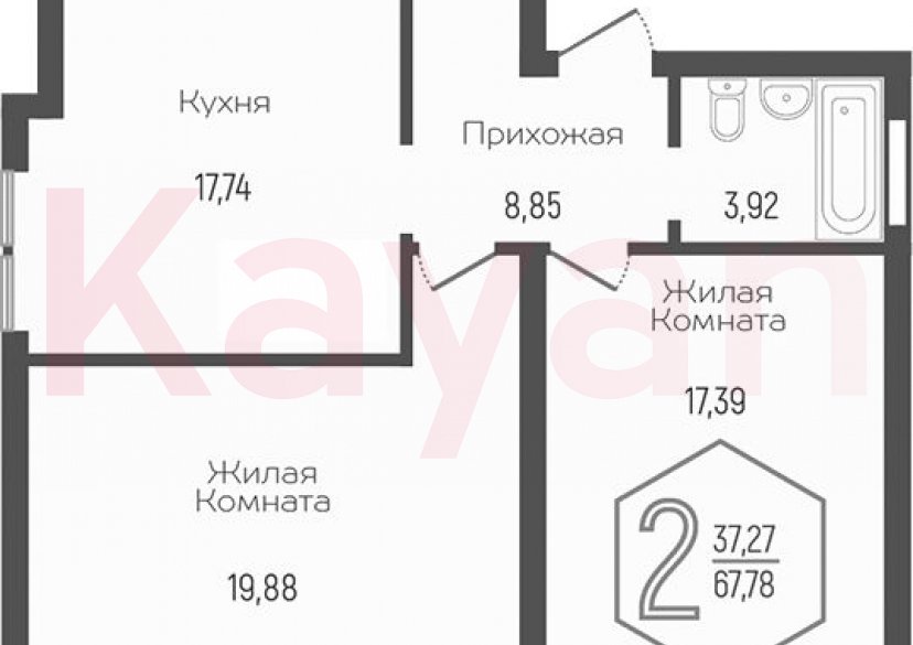 Продажа 3-комн. квартиры, 67.78 кв.м фото 0