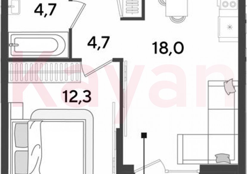 Продажа 2-комн. квартиры, 39.7 кв.м фото 0