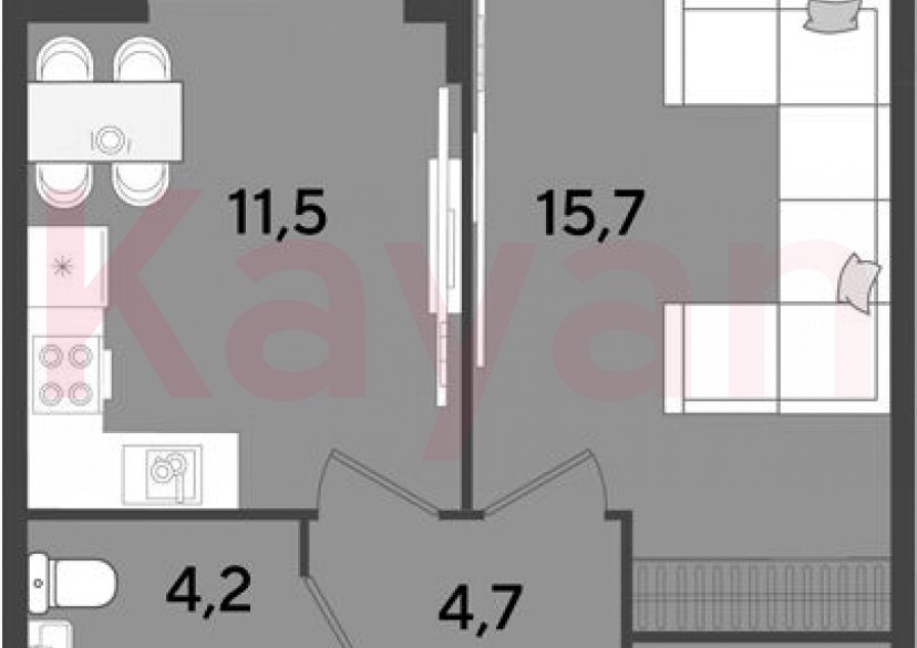 Продажа 1-комн. квартиры, 38.3 кв.м фото 0