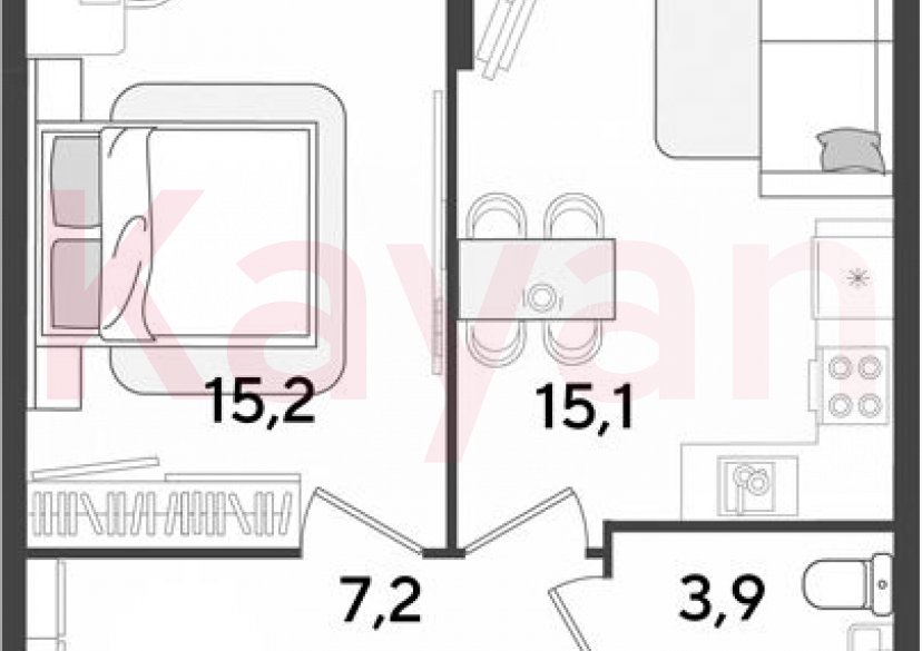 Продажа 2-комн. квартиры, 41.4 кв.м фото 0