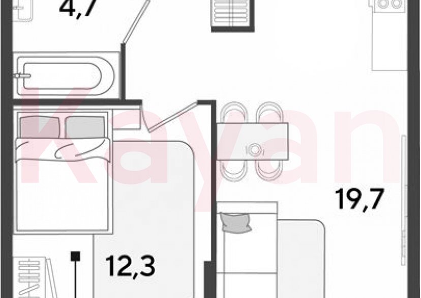 Продажа 2-комн. квартиры, 41.4 кв.м фото 0