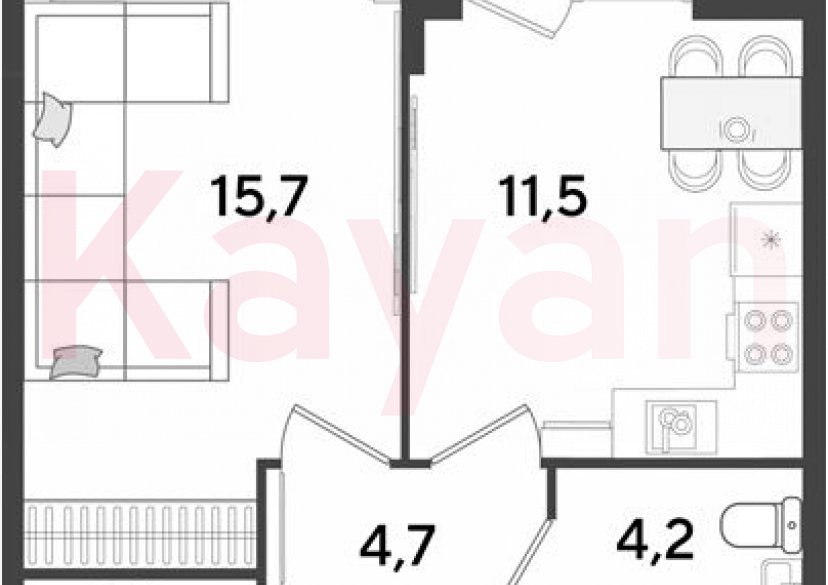 Продажа 1-комн. квартиры, 38.3 кв.м фото 0