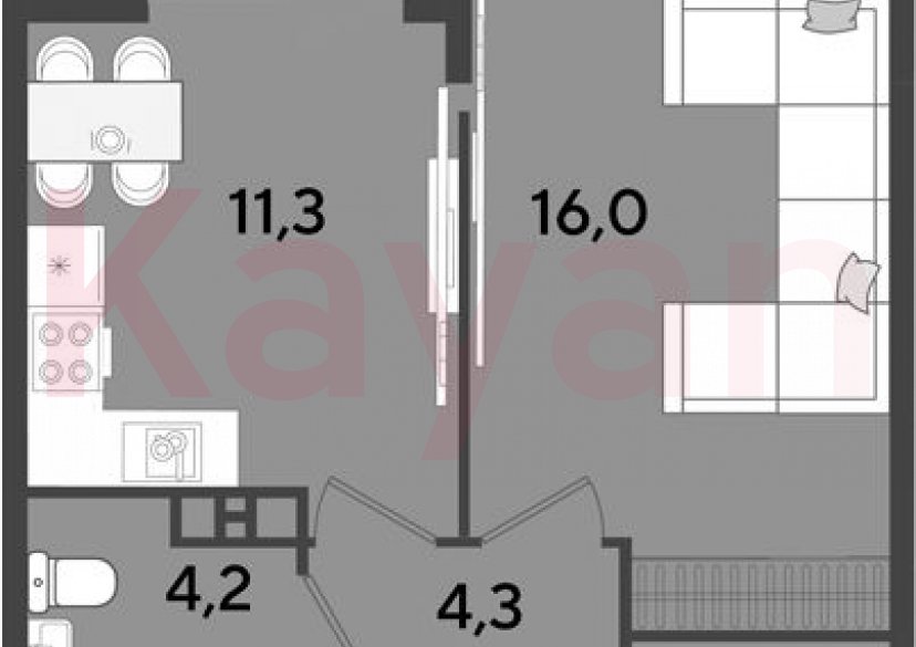 Продажа 1-комн. квартиры, 38 кв.м фото 0